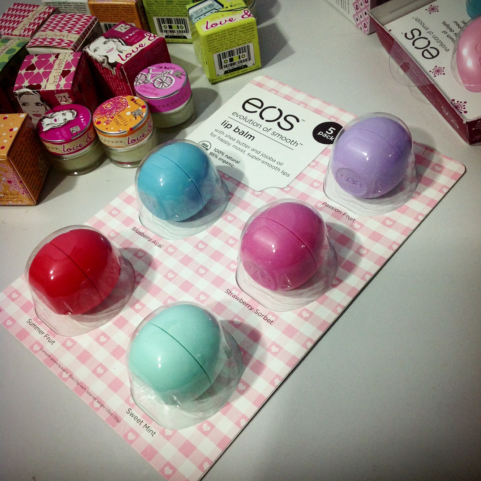 EOS Smooth Sphere Lip Balm Pink 5Pack (InStore Only Multipack