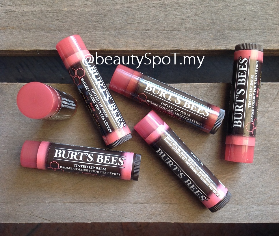 Burt's Bees Tinted Lip Balm Pink Blossom Beautyspot Malaysia's