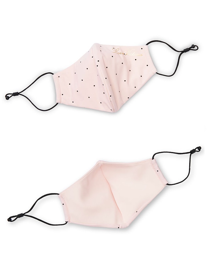 Victoria's Secret Reusable Face Mask Pink Fizz/Black Dot Beautyspot