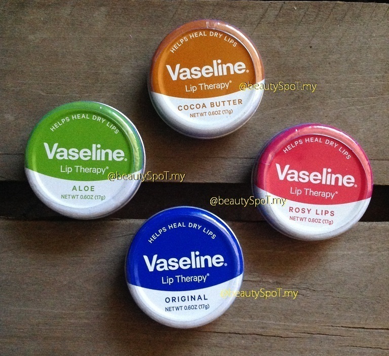 Vaseline® Lip Therapy Lip Balm Tin (All 4 Flavors) BeautySpot Malaysia