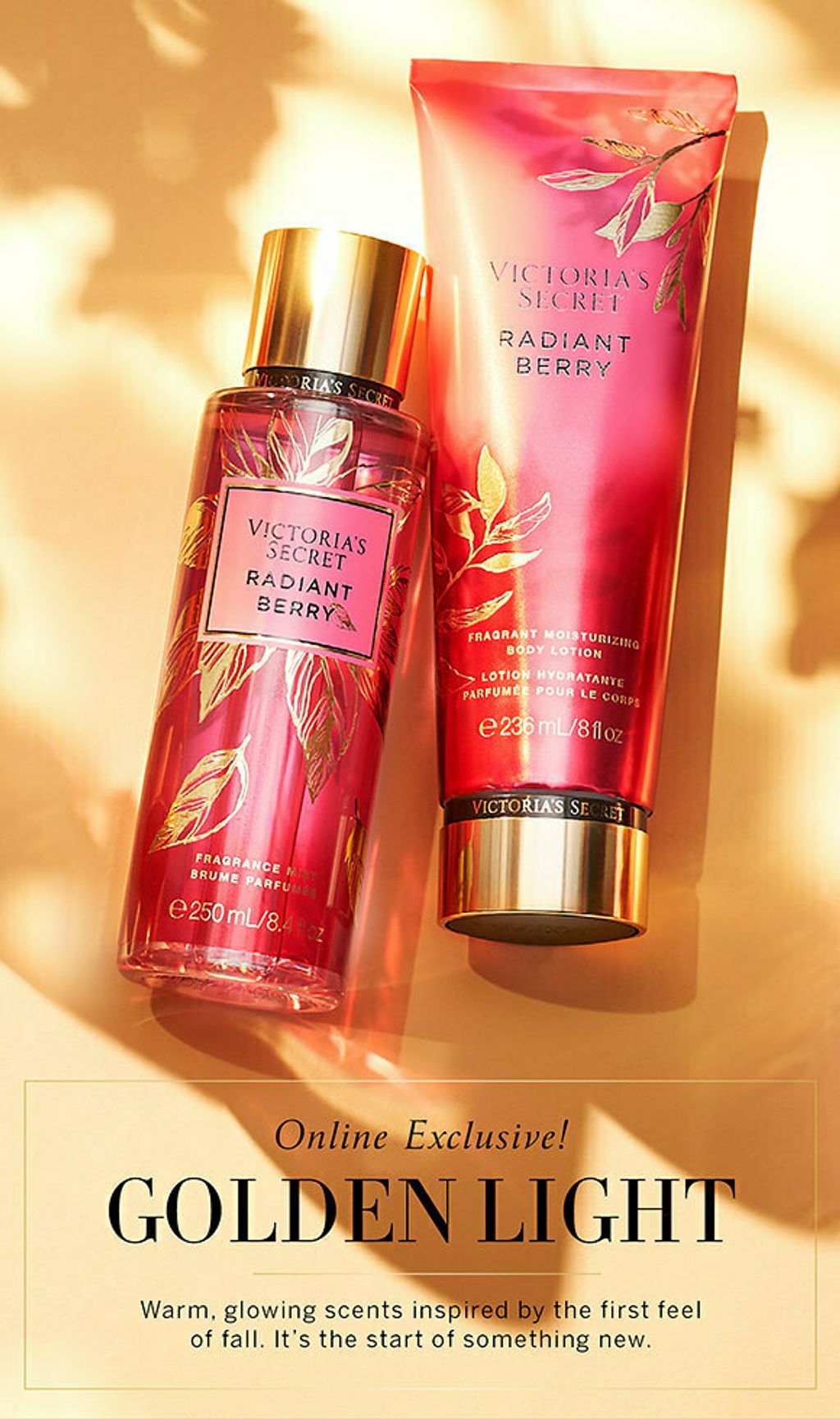 Radiant Halo of Honeyed Vanilla Mist and Body Lotion Set by Victoria's  Secret
