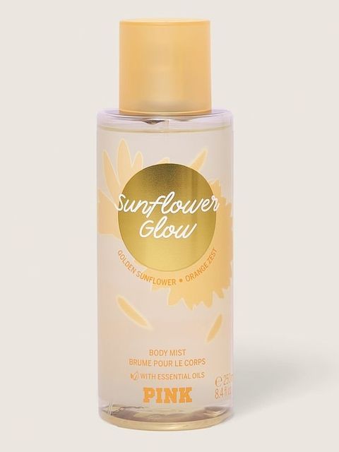 PINK VICTORIA'S SECRET - BODY MIST FRESH & CLEAN GLOW - BUBBLY CHAMPAGNE  JUICY MANDARIN - PINK GLOSS IMPORTADOS