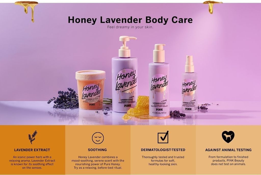 Victoria's Secret PINK Honey Lavender Smoothing Body Scrub with