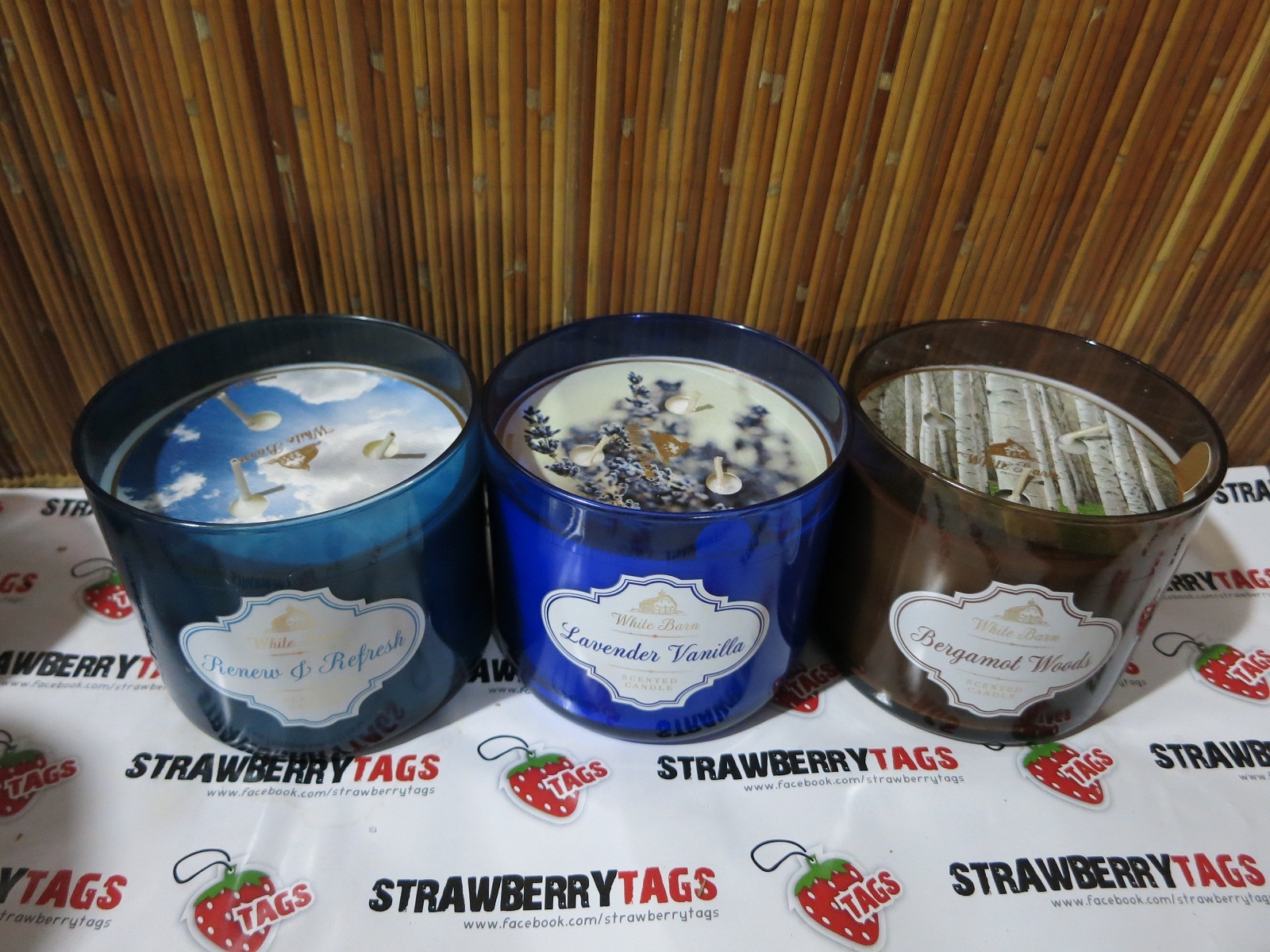 Bath Body Works 3 Wick Candle White Barn Renew Refresh