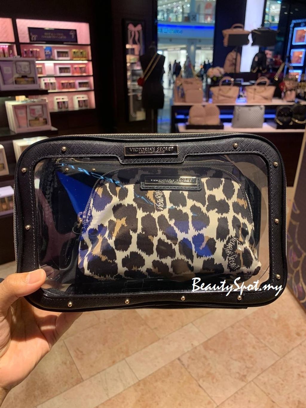 Buy Victoria's Secret Leopard Logo Beauty Duo Bag Online