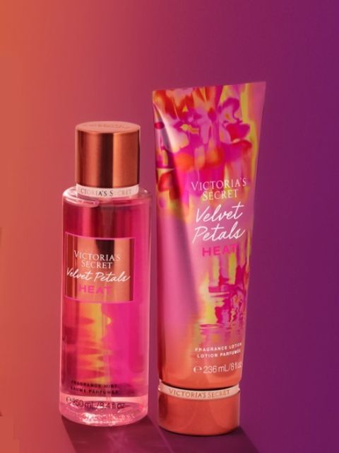 Victoria's Secret Heat Fragrance Lotion Velvet Petals Heat