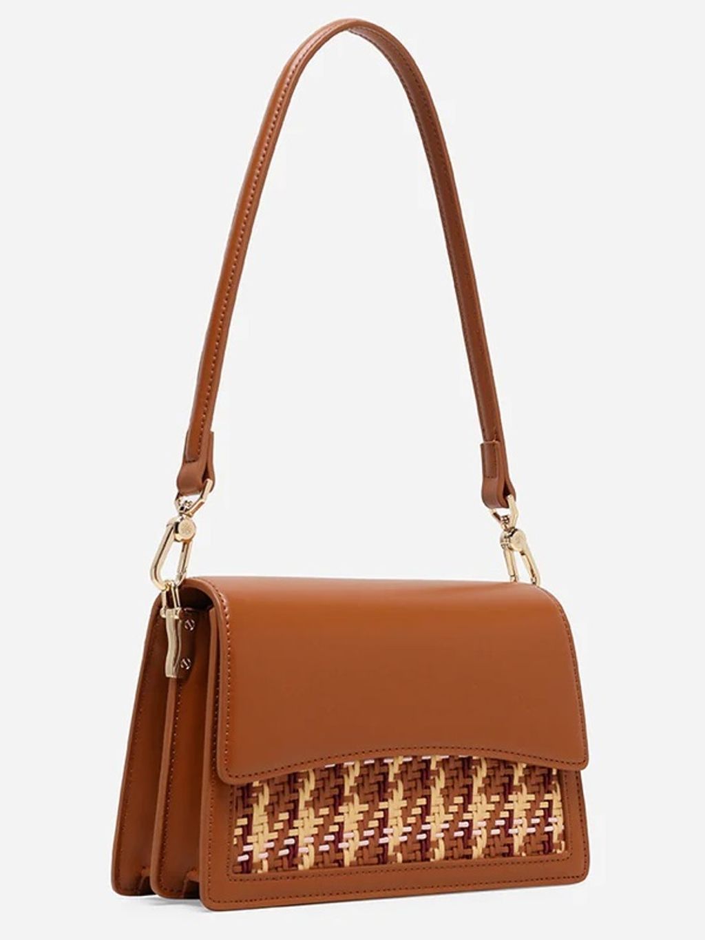 Christy Ng Leonora Woven Shoulder Bag - Caramel (in Box) – Beautyspot