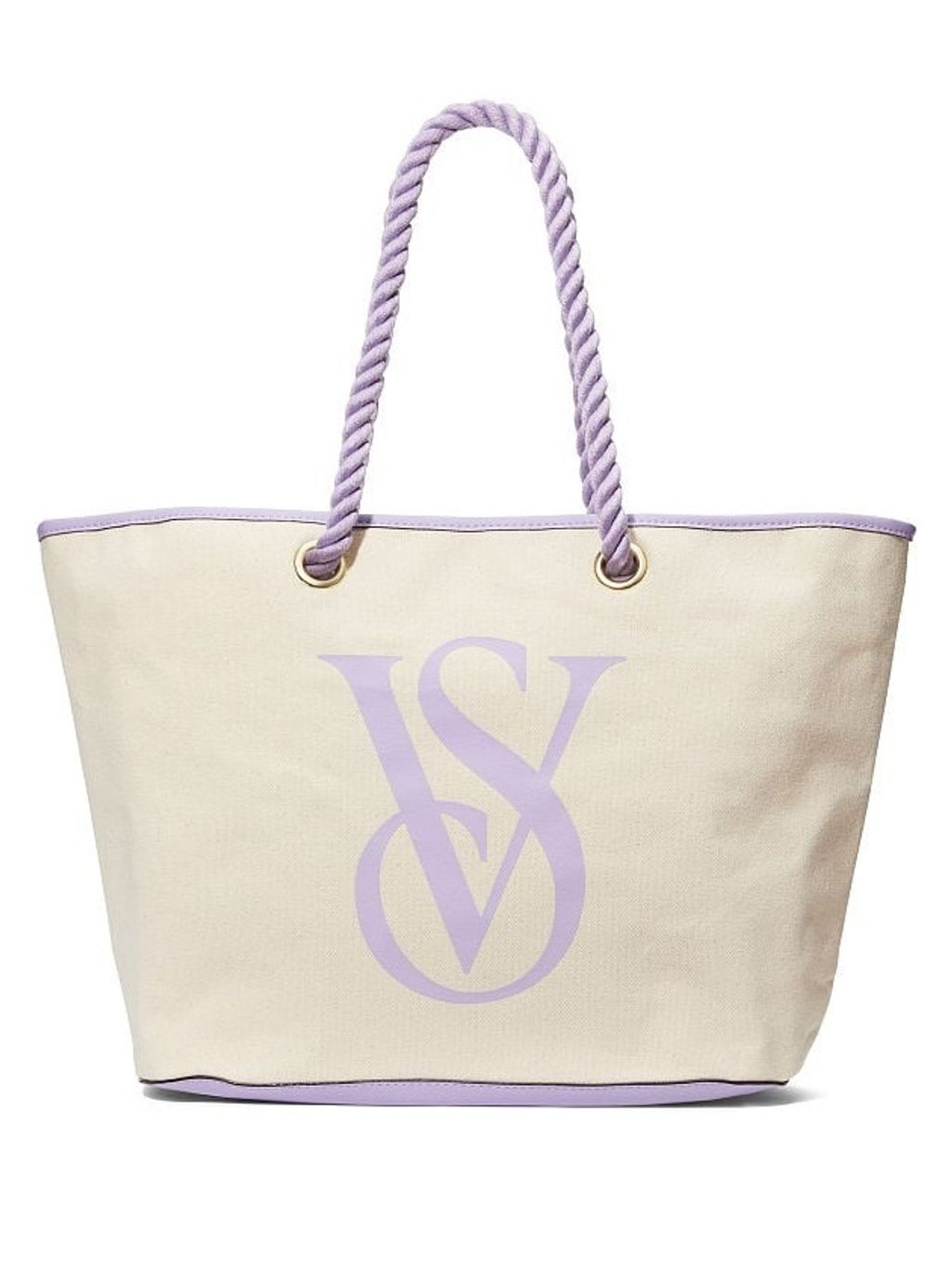 Victoria's Secret Large Canvas Tote Bag - Lavender – Beautyspot