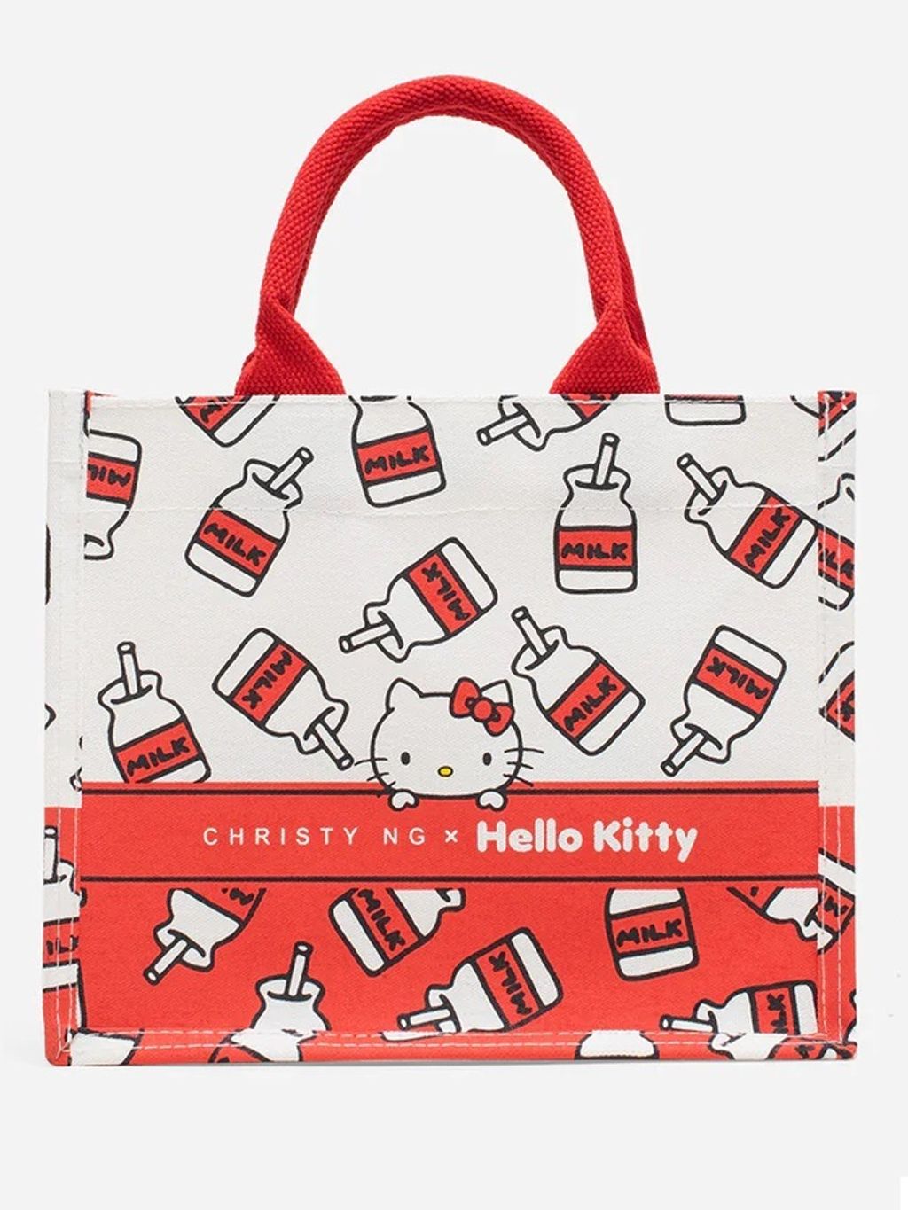 トートバッグ CHRISTY NG HELLO KITTY MILK BOTTLE GROCERY TOTE Christy Ng x HELLO KITTY Milk Bottle Mini Grocery Tote