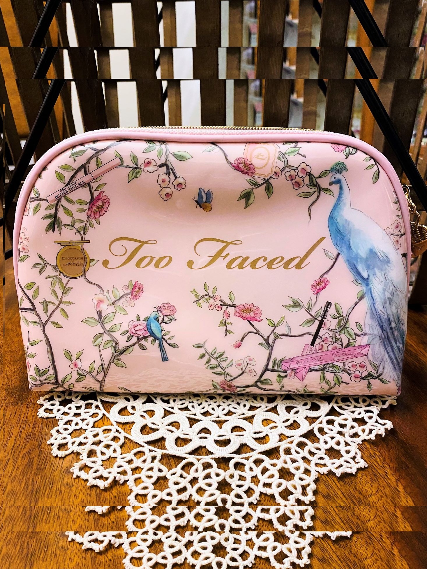 Too Faced Pink Peacock Annual Cosmetic Bag Beautyspot Malaysia s Health Beauty Online Store
