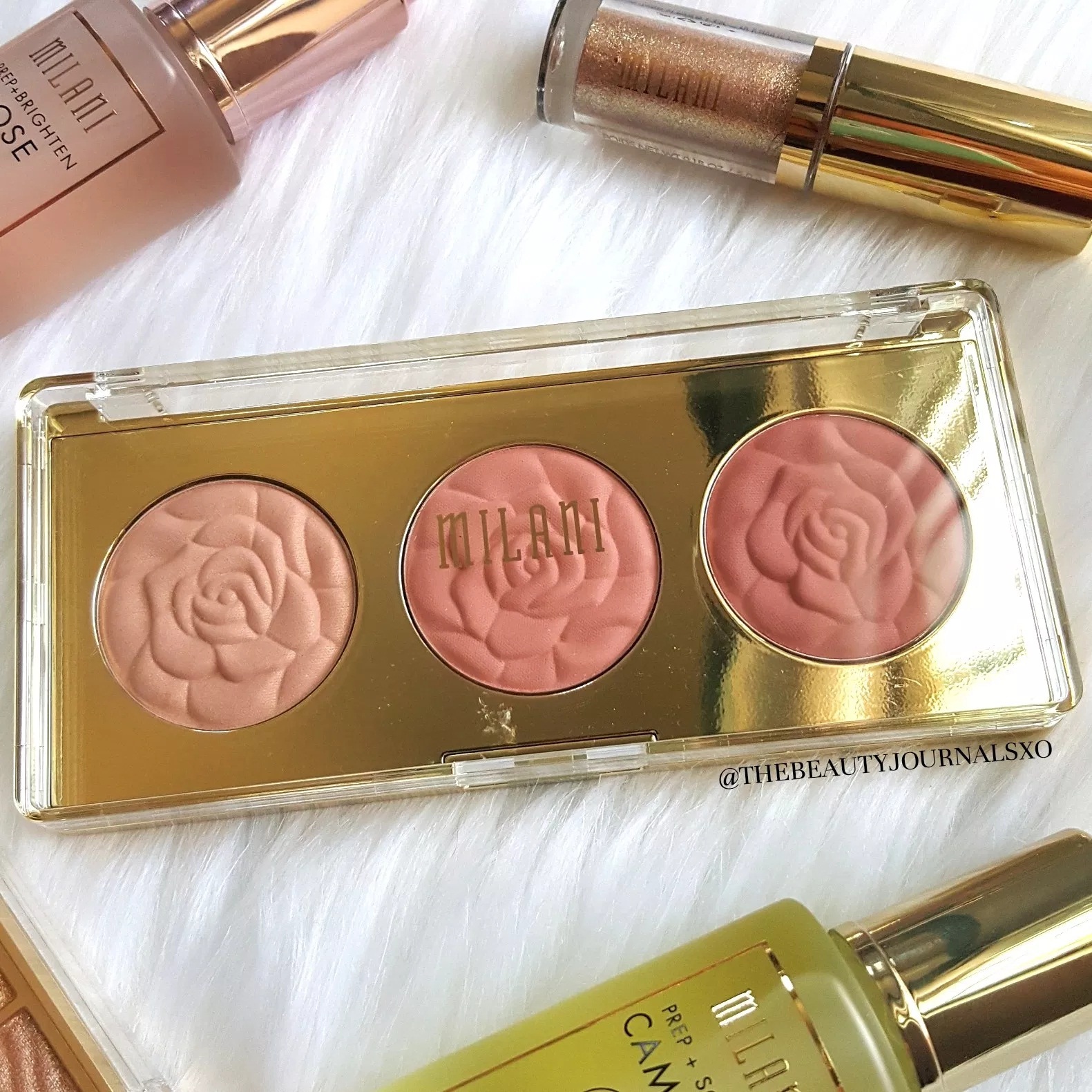Milani Rose Blush Trio Palette 01 Flowers of Love Beautyspot