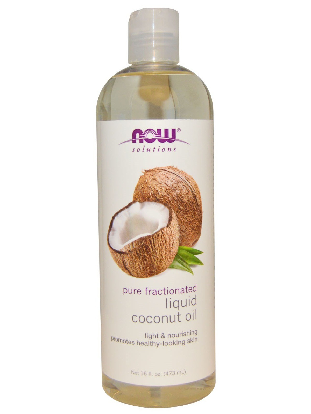 Now Foods Solutions Liquid Coconut Oil Pure Fractionated 16oz