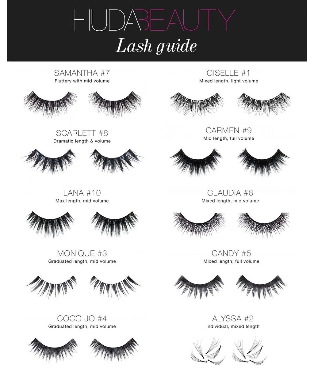 HUDA BEAUTY Classic Lash – Alyssa #2 – Beautyspot | Malaysia's