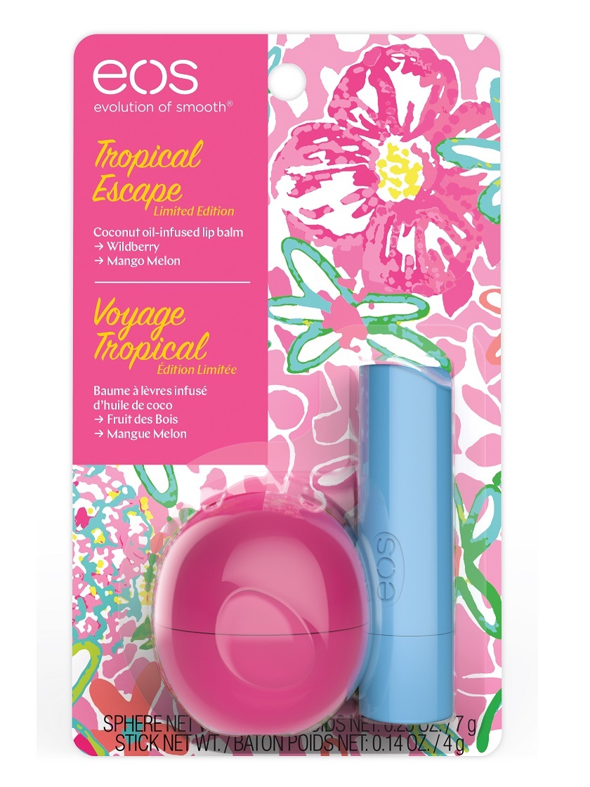 EOS Tropical Escape Collection Wildberry & Mango Melon Lip Balm, 2