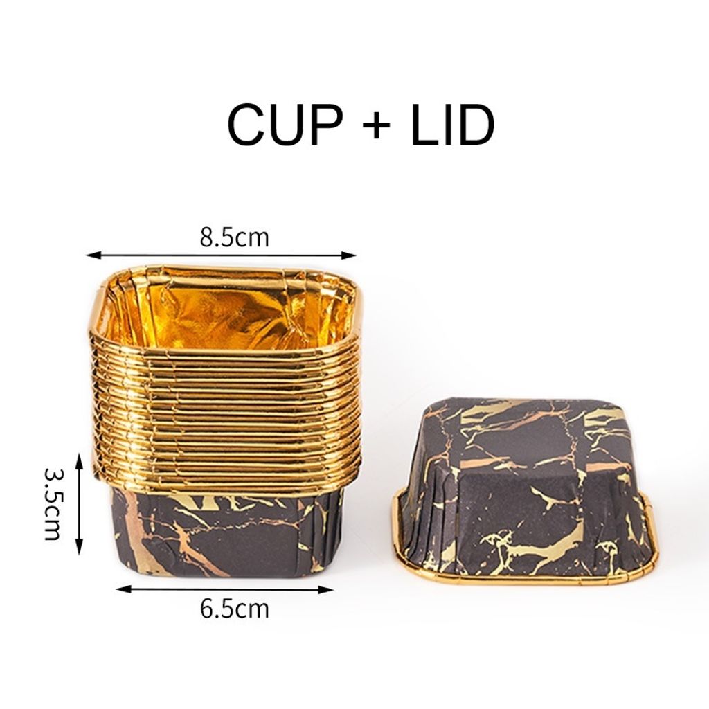 Square Foil_Marble Black