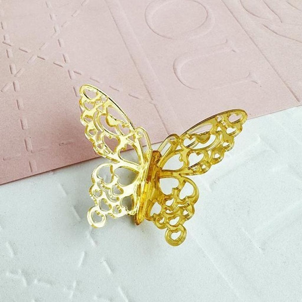 3D Topper_3D Butterfly Gold B