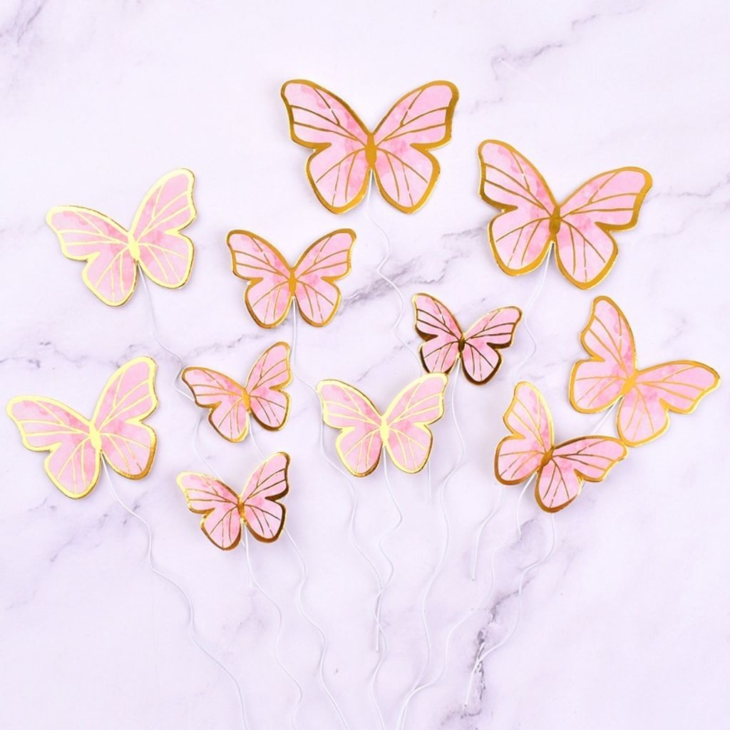 Topper_Butterfly_Stripe Pink Gold