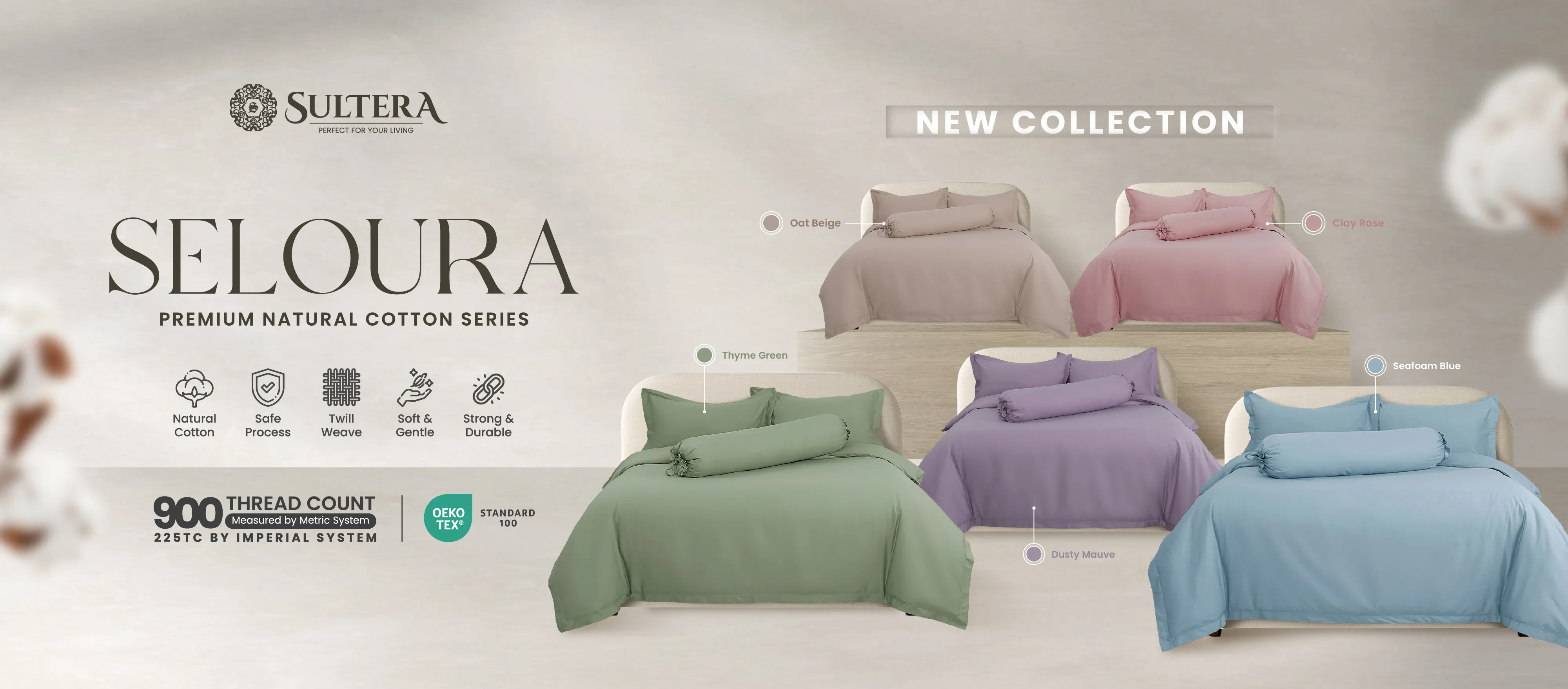 SELOURA: Premium Natural Cotton Series | Sultera