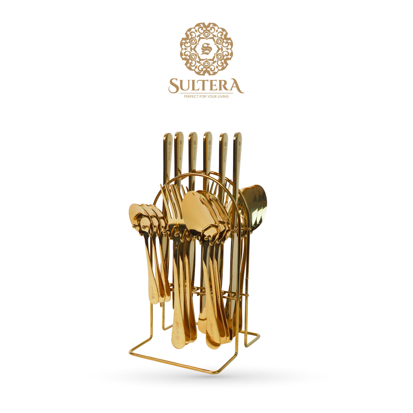 Cutlery-Stand-Gold