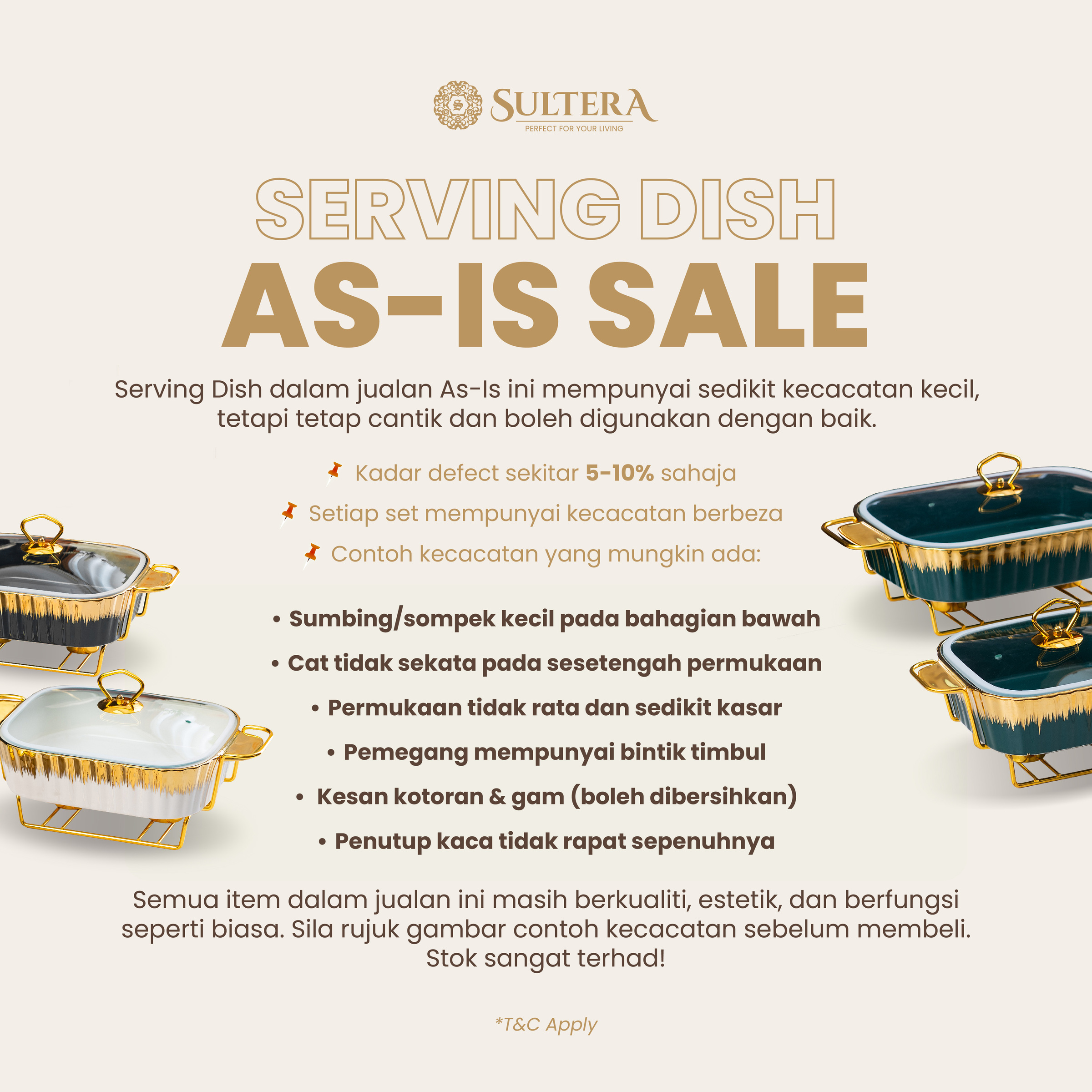 AS-IS SALE-Serving Dish-12