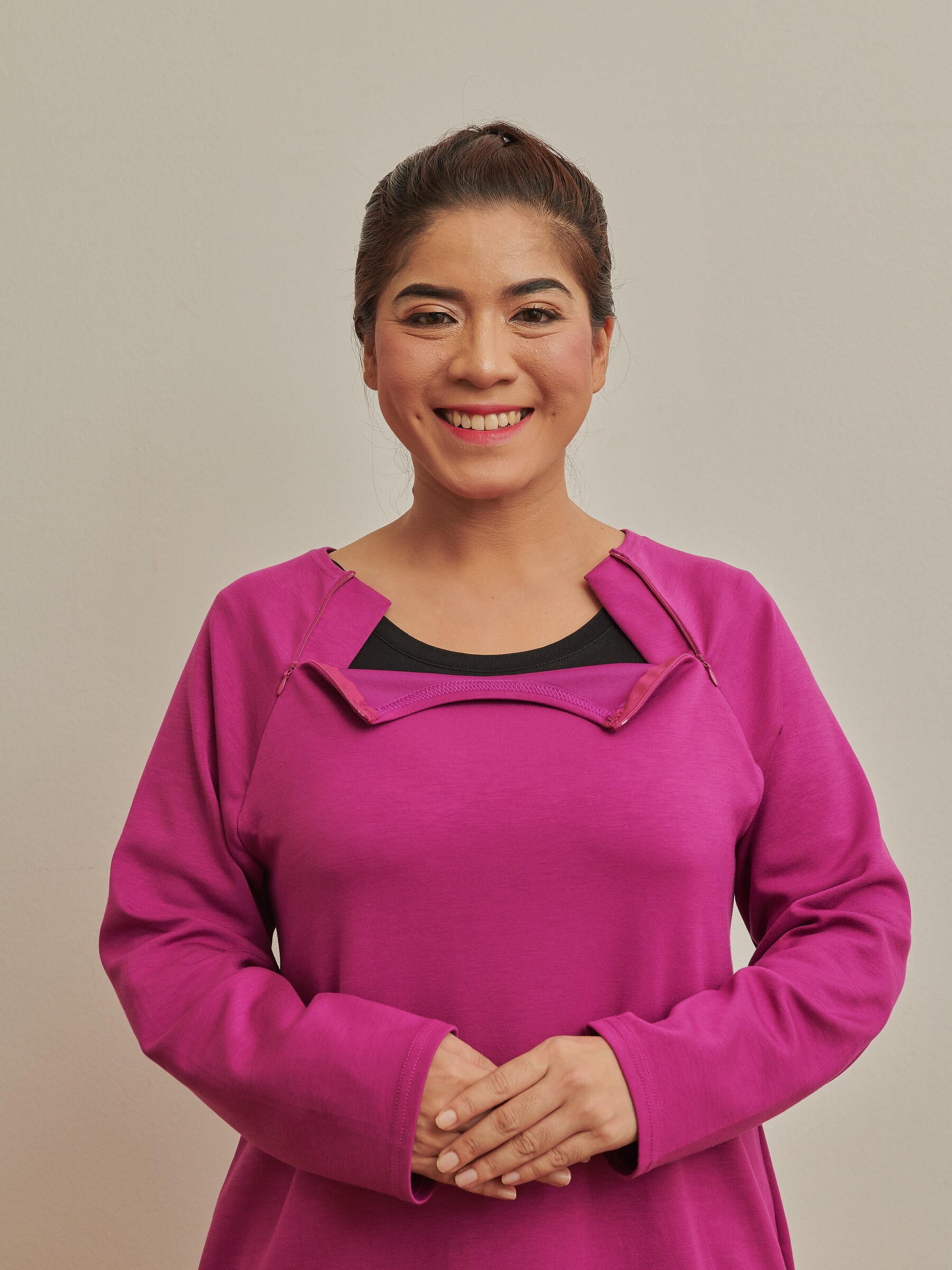 EaseZip Therapy Top in Fuschia 6