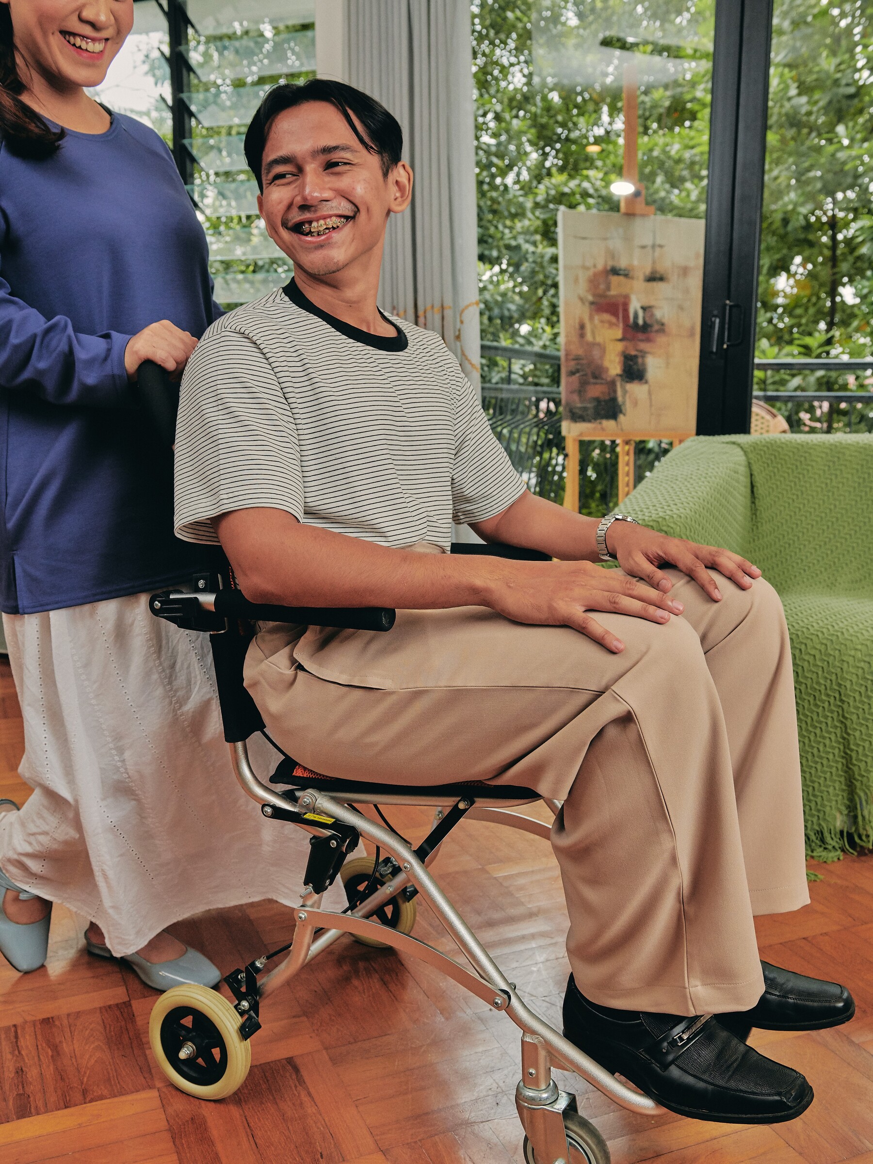 FlexiWear Mobility Pants in Khaki (2)