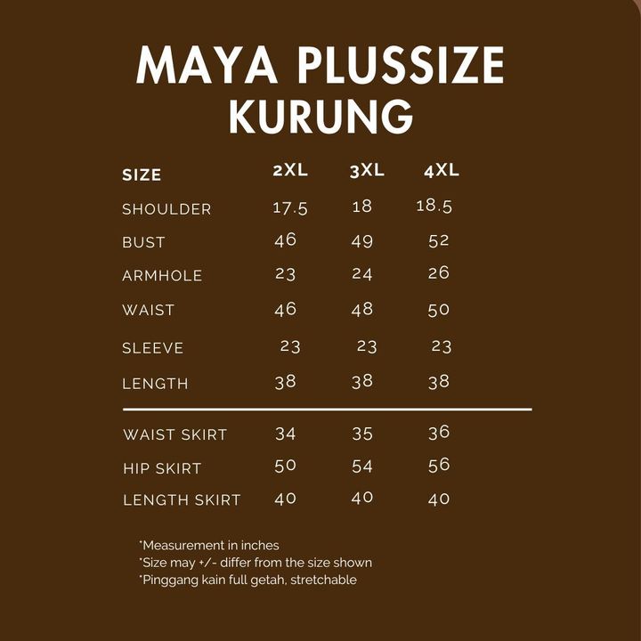 Nun kebarung Size Chart (10)