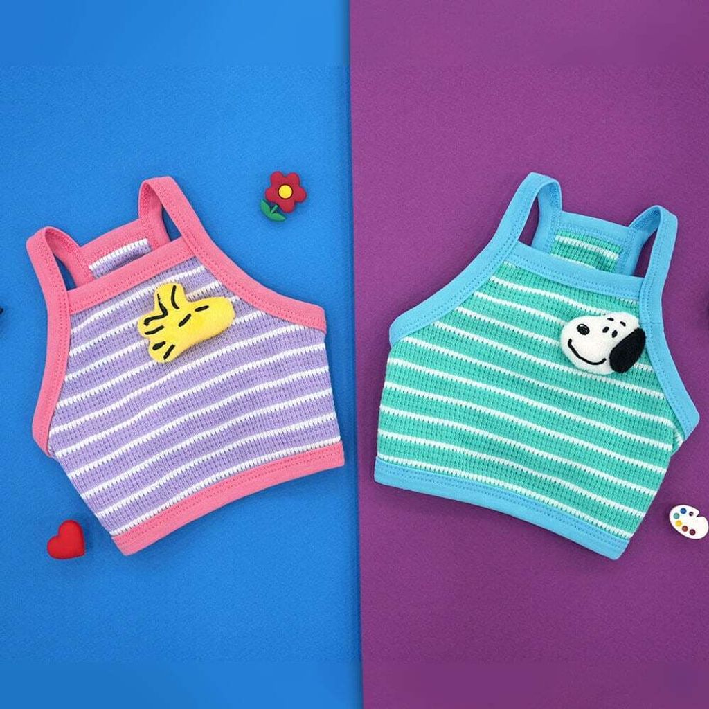 P-82.史努比條紋短版削肩背心-首圖