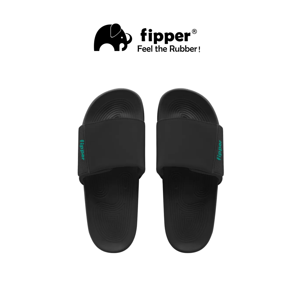 Slides Black - Green Mint