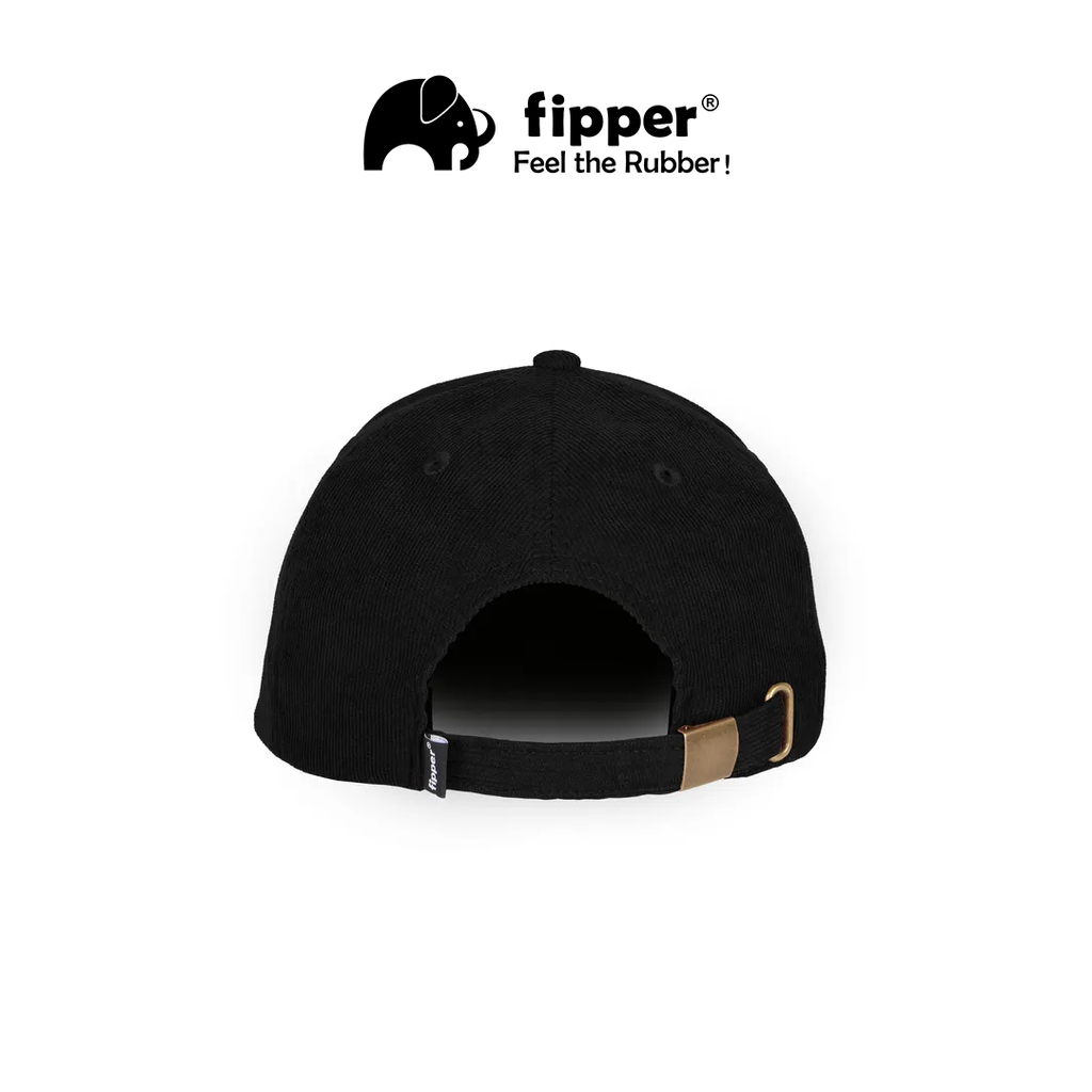 Fipper - Cap Corduroy F Metal_Black_Belakang
