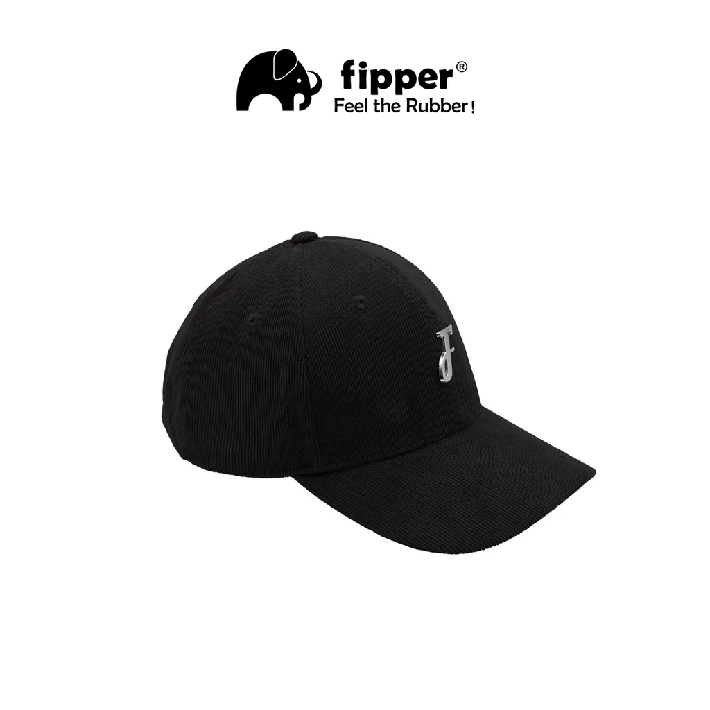 Fipper - Cap Corduroy F Metal_Black_Atas