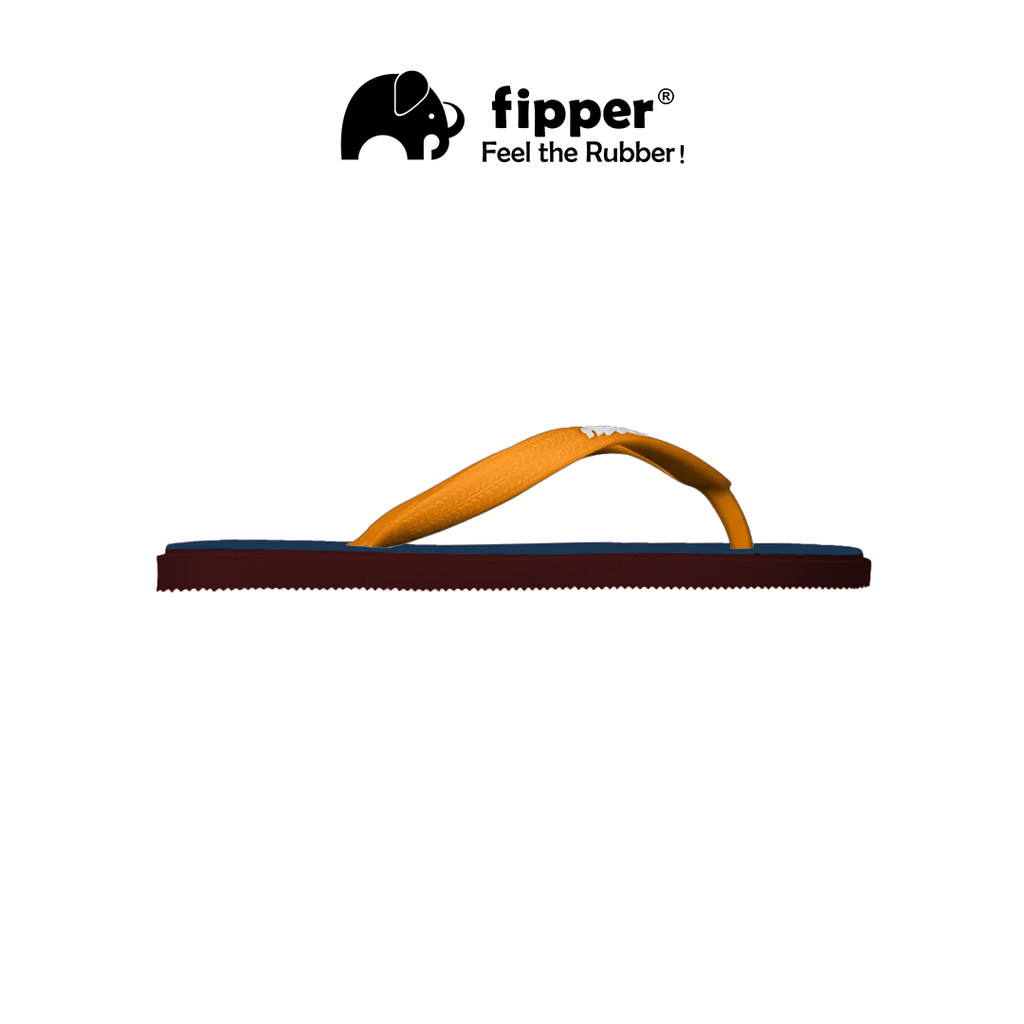 Fipper - Wide Blue Sherpa _ Maroon _ Gold