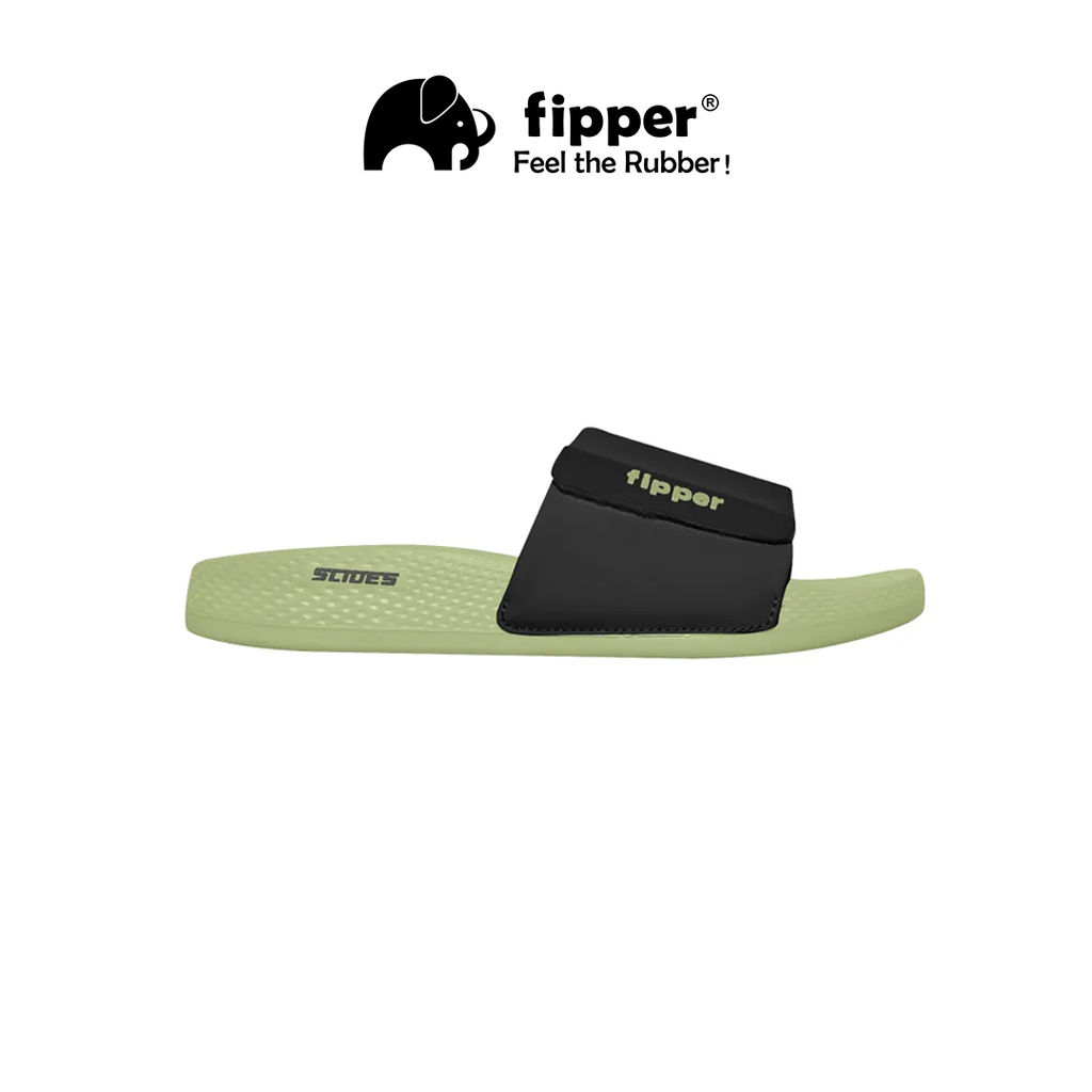 Fipper - Slides Green Mist_Black_Green Mist_Samping