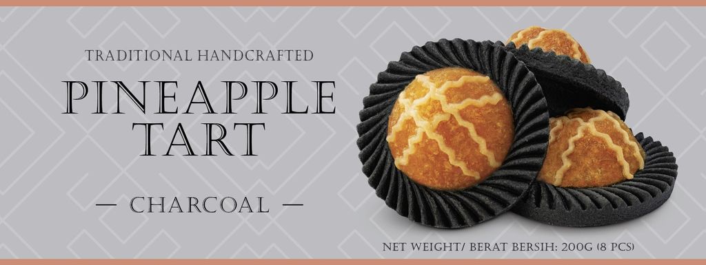 Straits Signature Handcrafted Traditional Pineapple Tart Sleeve_Charcoal_Front