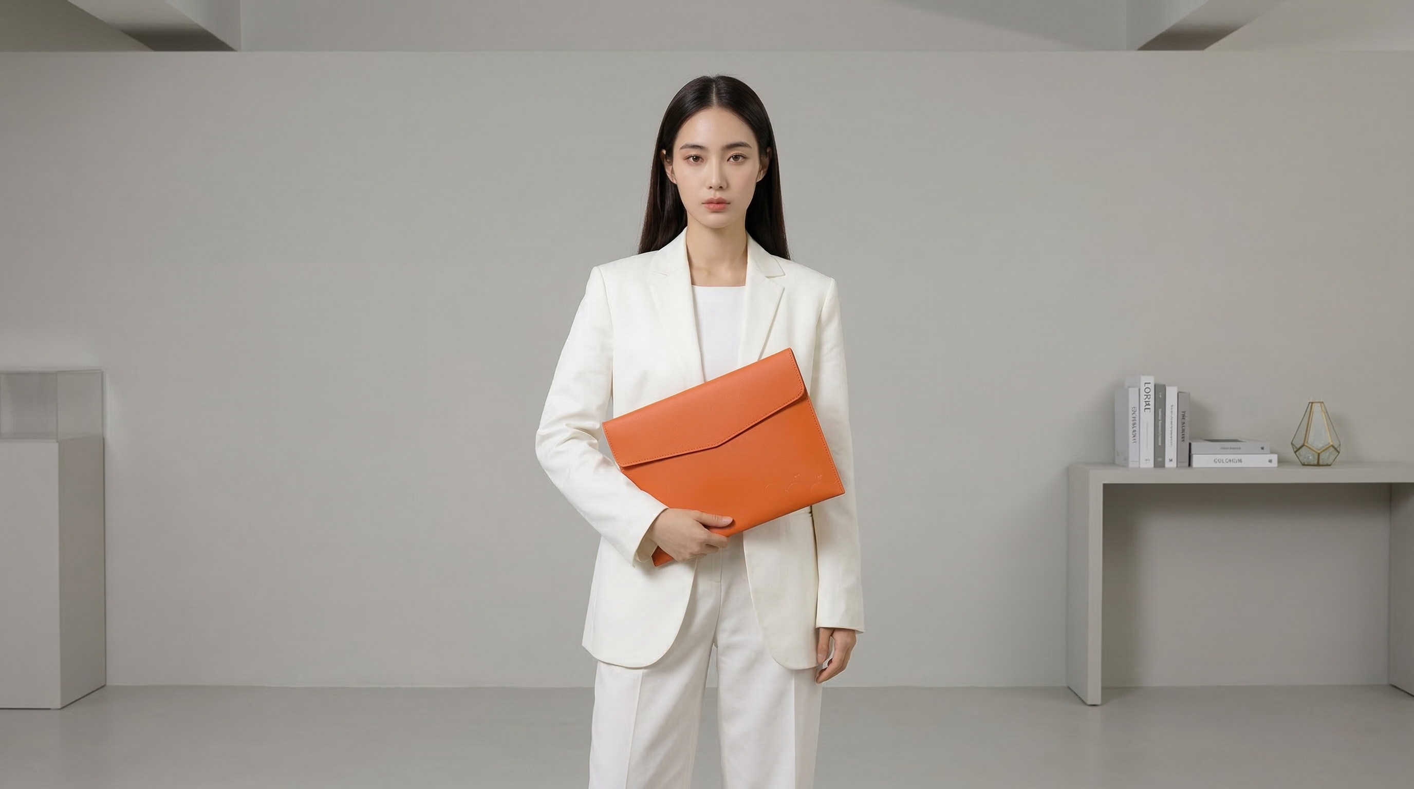 模特展示知名壽險公司客製真皮文件本