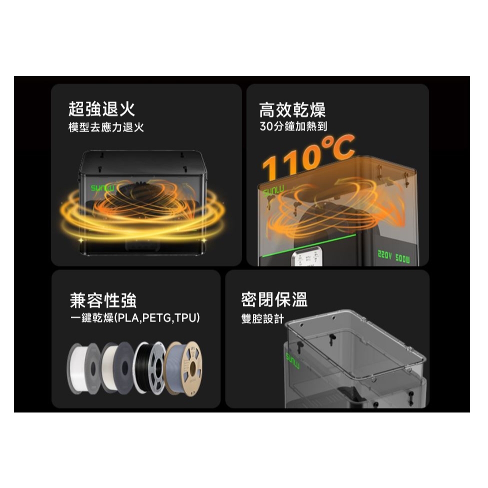 【實測分享】Sunlu E2 線材乾燥盒 — 讓你的 3D 列印品質全面升級！