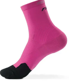 pink purple mid cut socks