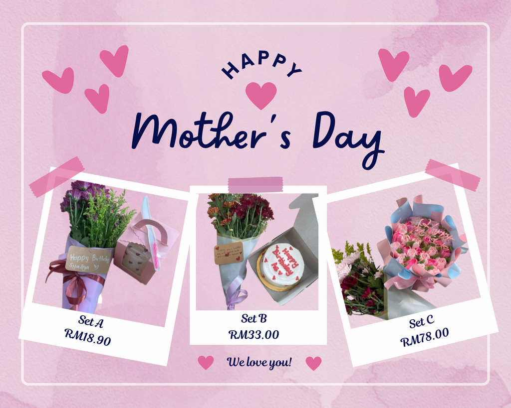 Pink Watercolor Happy Mothers Day Collage