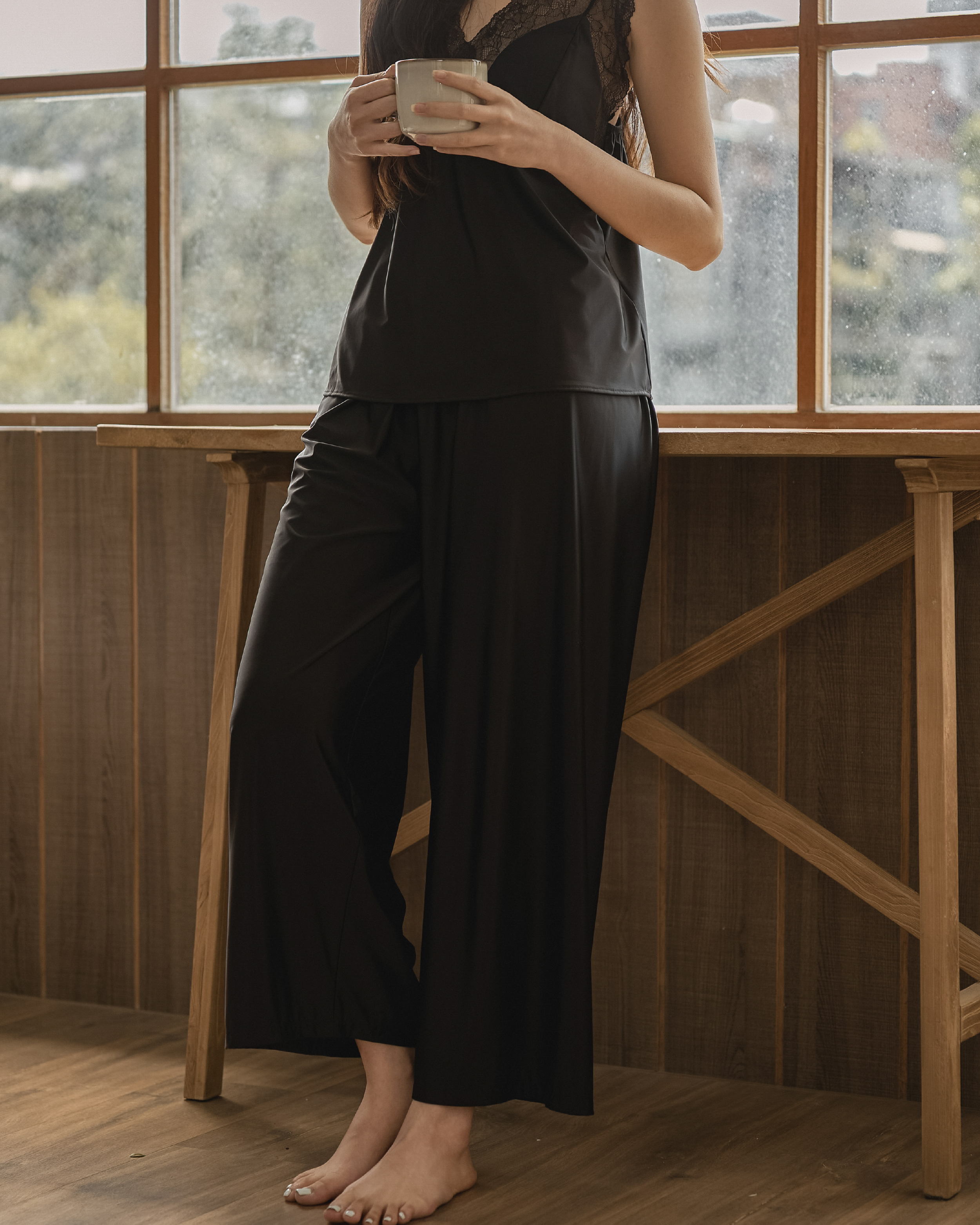 Chantilly Satin Pants Set|香堤莉緞光長褲套裝_10