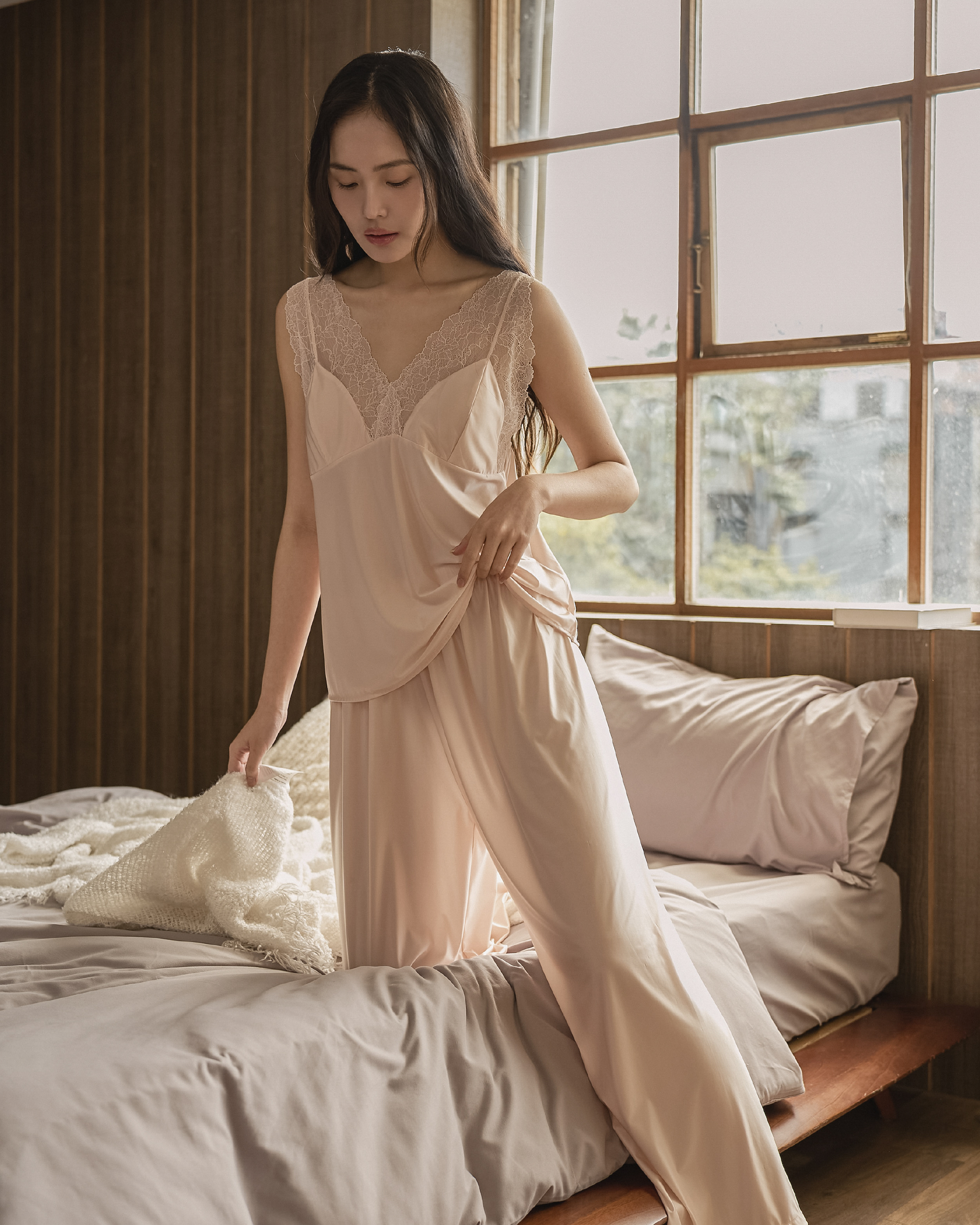 Chantilly Satin Pants Set|香堤莉緞光長褲套裝_7
