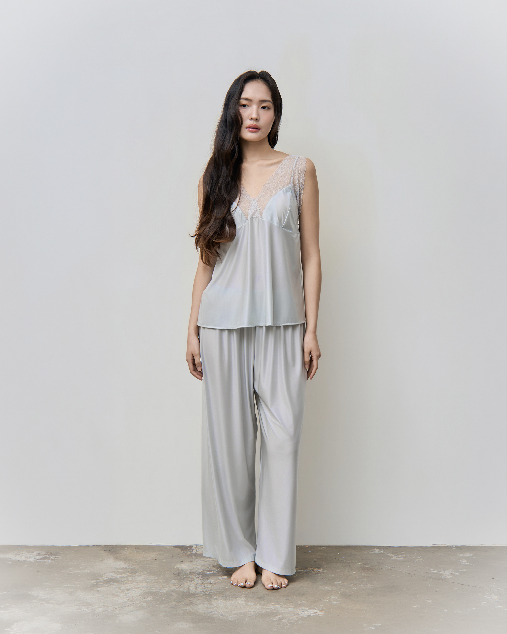 Chantilly Satin Pants Set｜香堤莉緞光長褲套裝_首圖_7