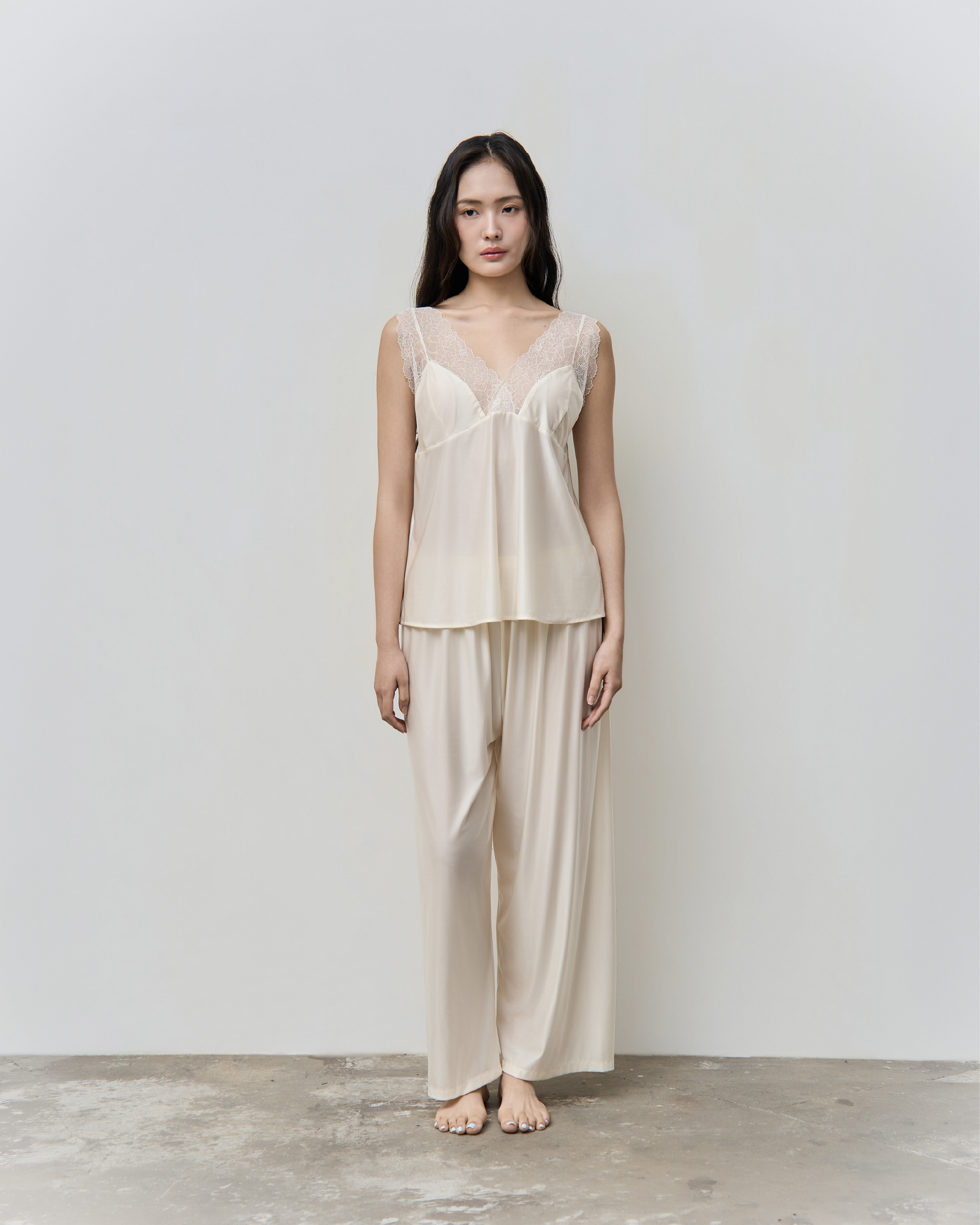 Chantilly Satin Pants Set｜香堤莉緞光長褲套裝_首圖_1