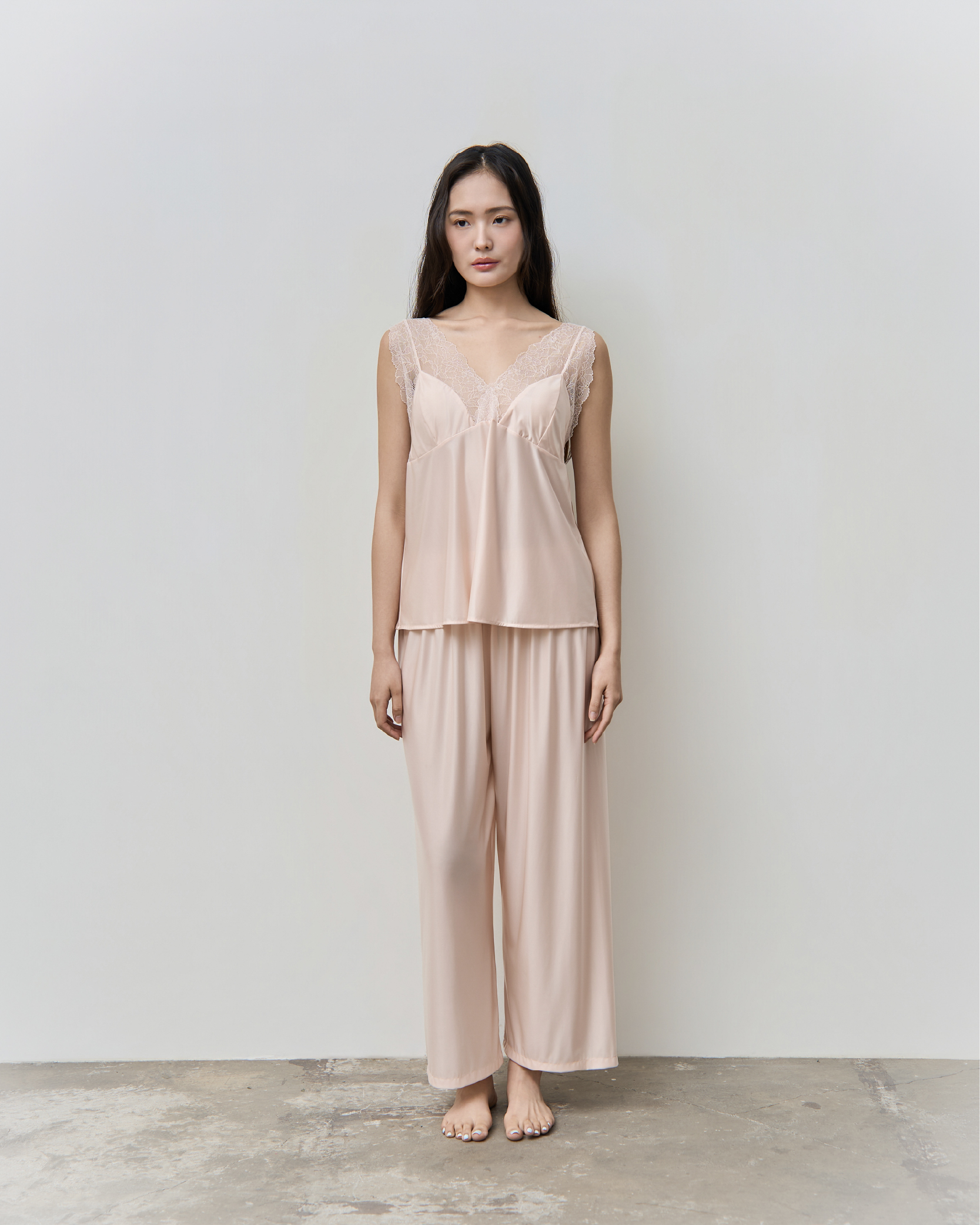 Chantilly Satin Pants Set|香堤莉緞光長褲套裝_首圖_3