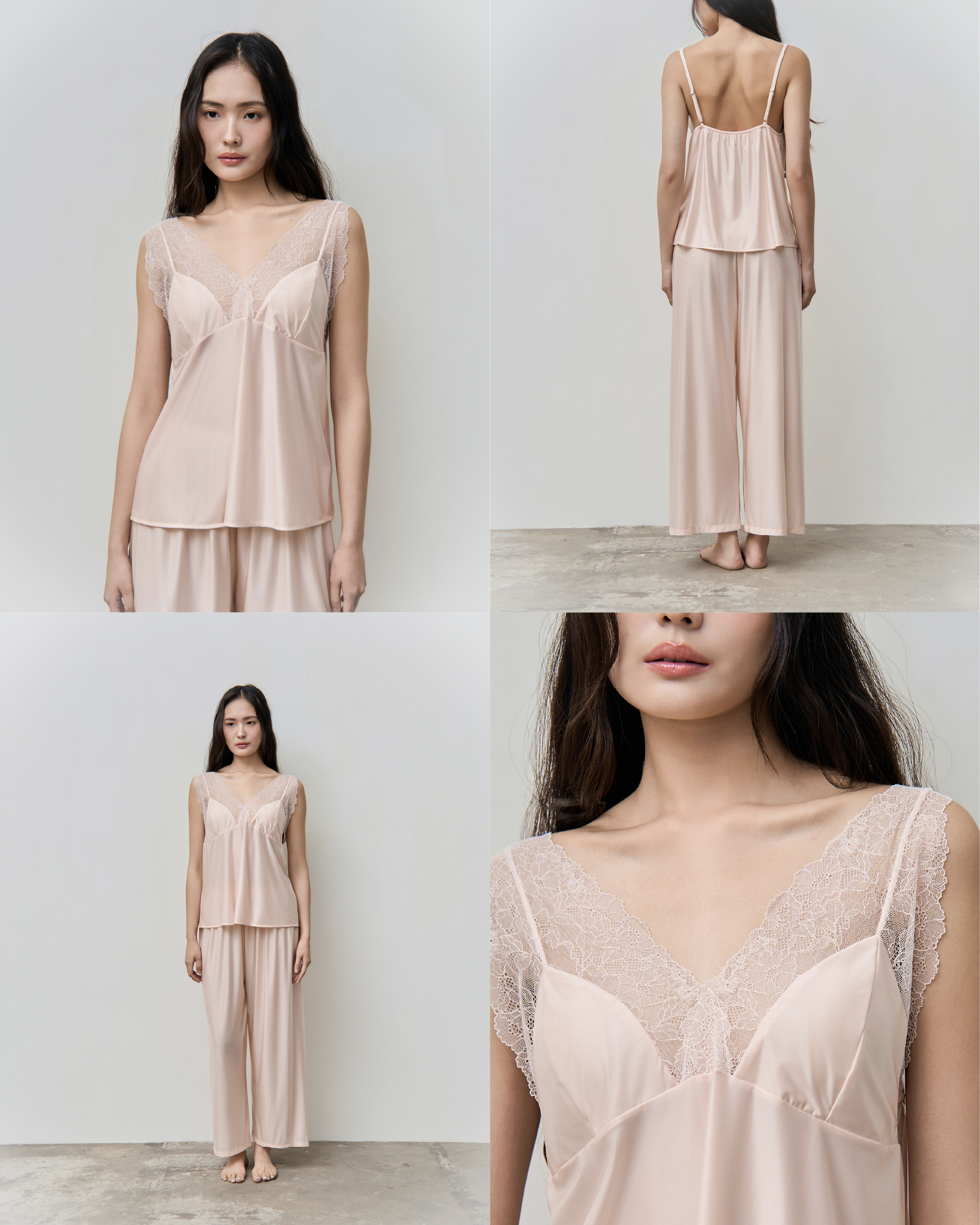 Chantilly Satin Pants Set|香堤莉緞光長褲套裝_首圖_4