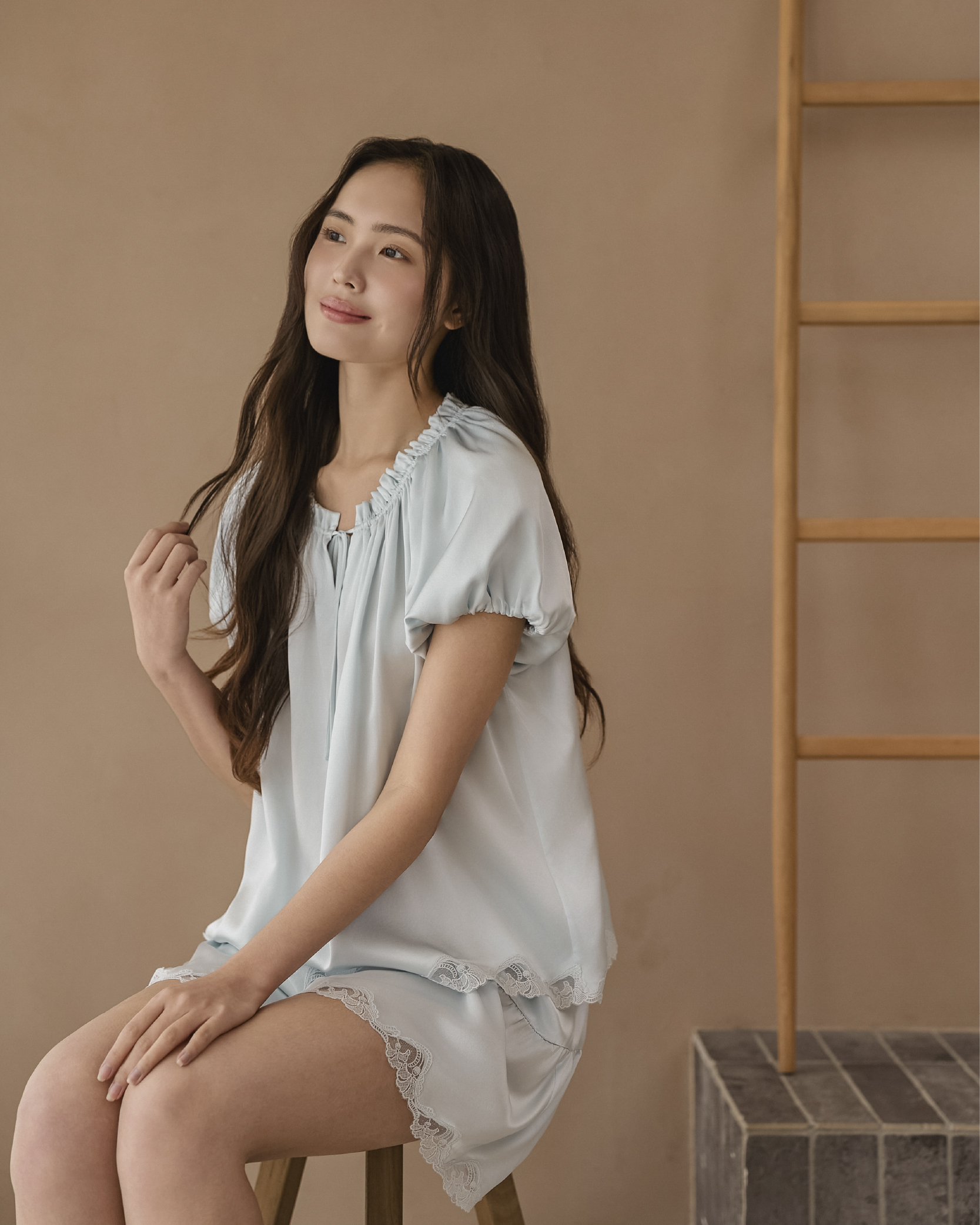 Quiet Silk Garden Set|靜謐花園真絲套裝_11