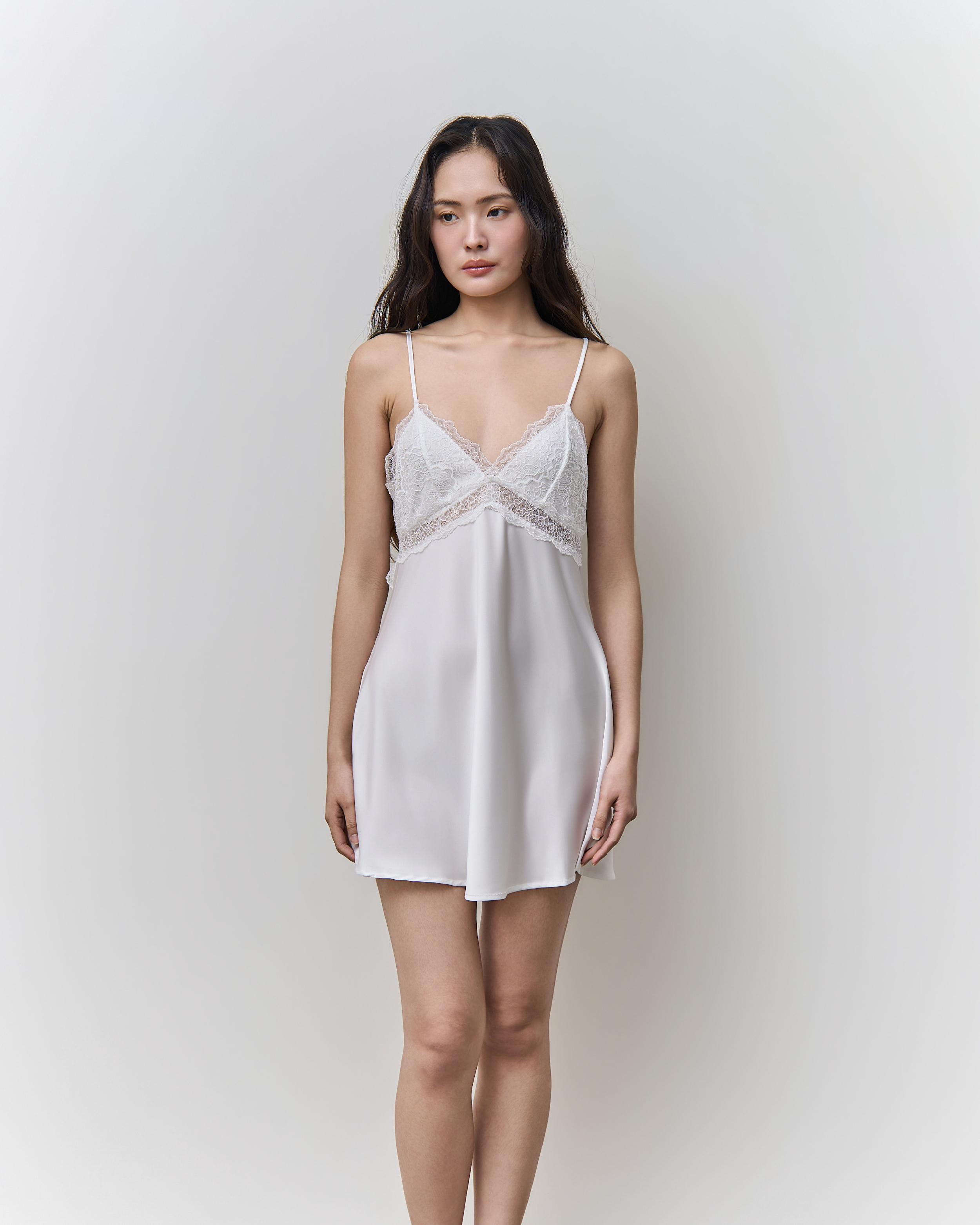 Chantilly Allure Slip Dress・Black｜香堤莉魅影吊帶裙_5 複本