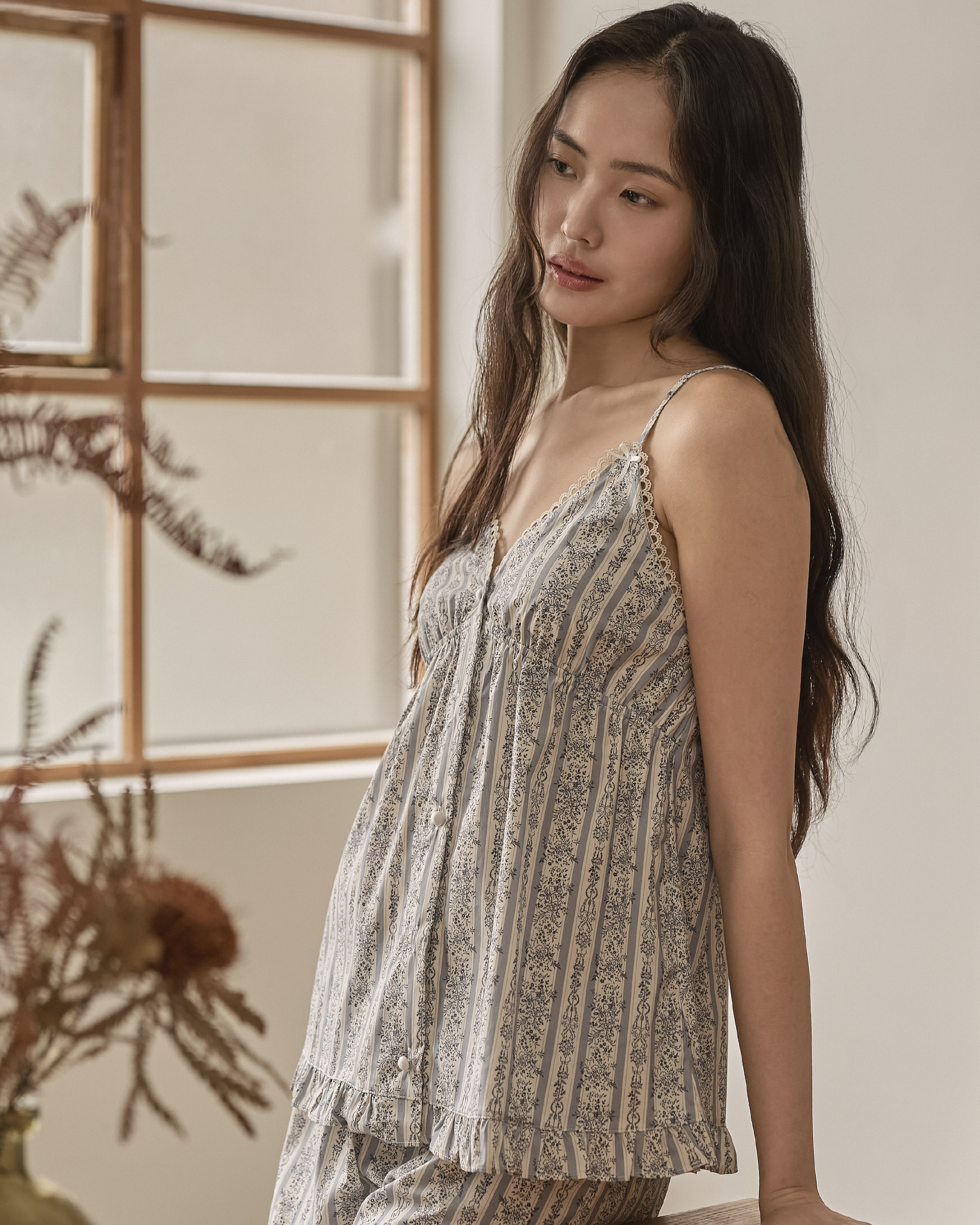 Provence Bluebell Camisole Set ｜普羅旺斯藍鈴花吊帶短褲套裝-06