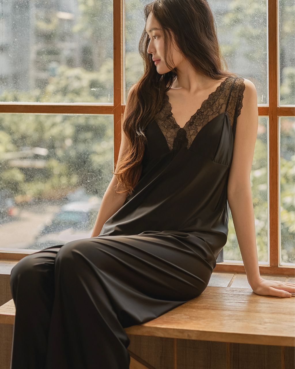 Chantilly Satin Pants Set｜香堤莉緞光長褲套裝_9