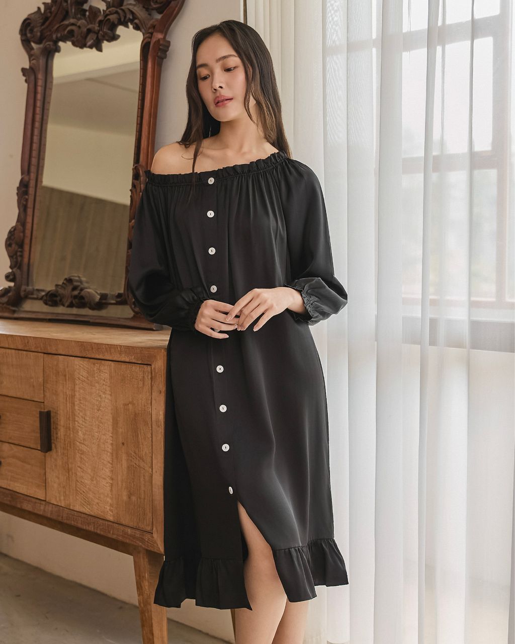 Quiet Silk Grace Dress ｜靜謐柔雅真絲長裙_首圖_3