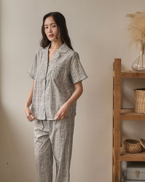 Provence Bluebell Camisole Set ｜普羅旺斯藍鈴花短袖長褲套裝_1